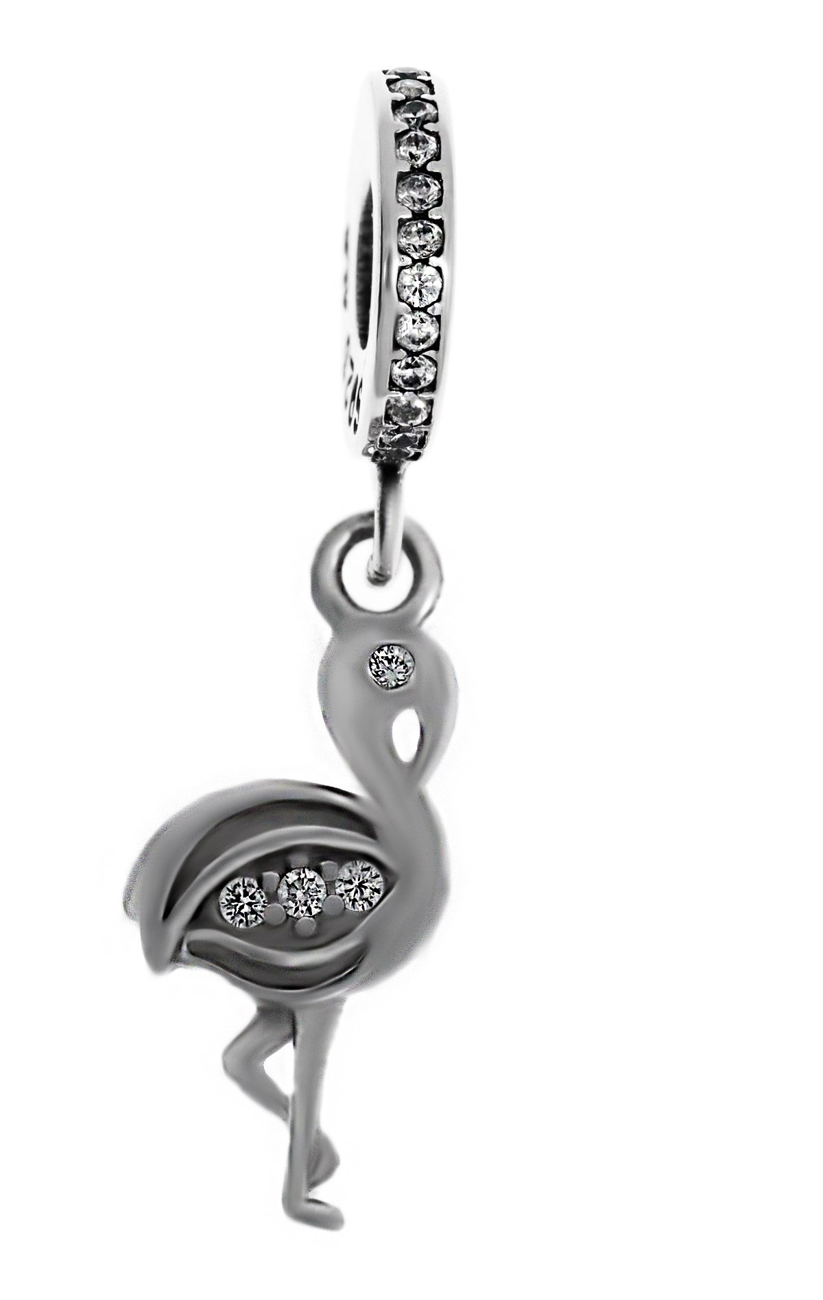 Kadın Flamingo Model Gümüş Charm