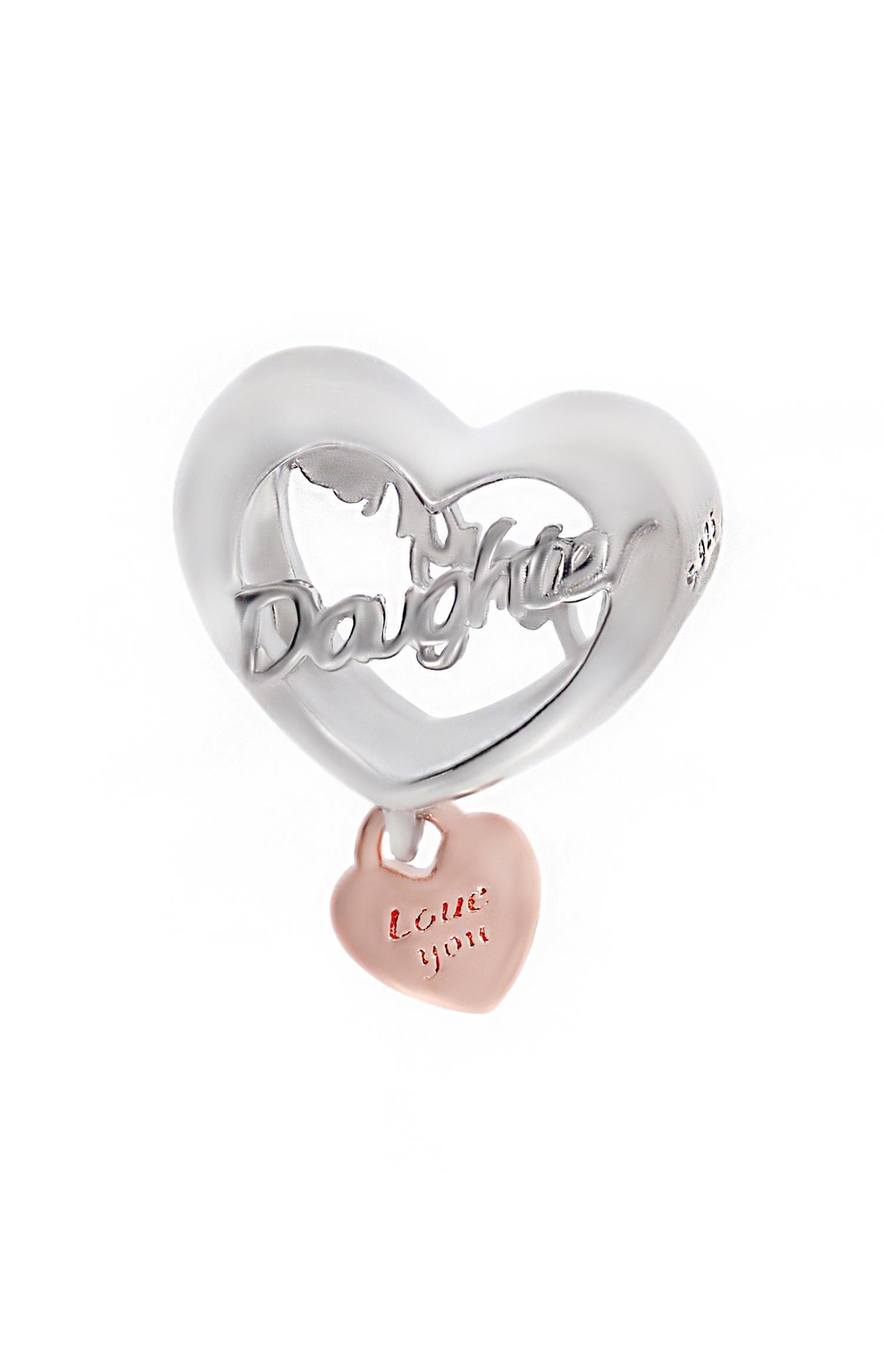 Kadın ''Kızım'' Temalı Gümş Charm 