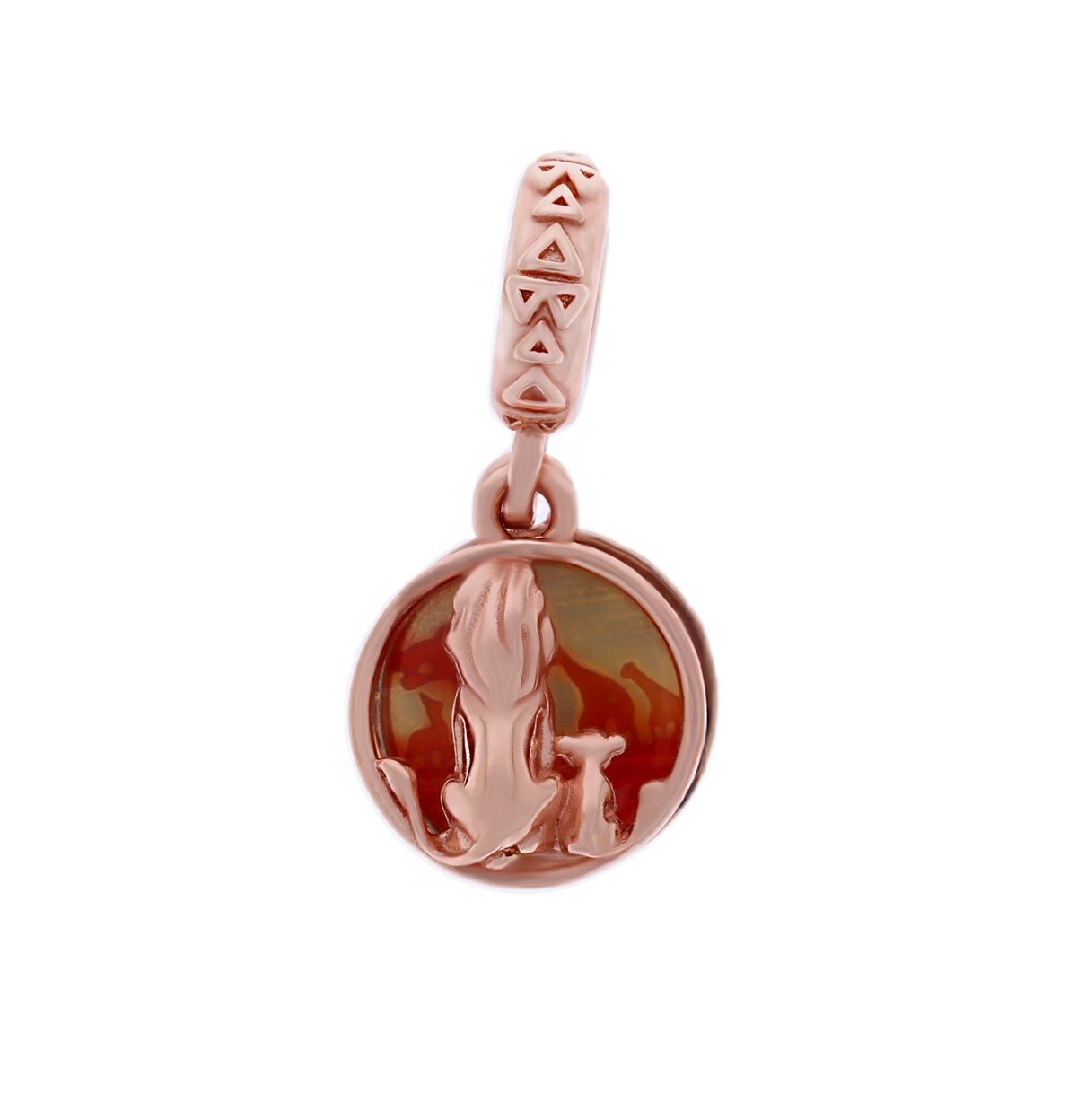 Kadın Rose Renk Aslan Kral Model Gümüş Charm