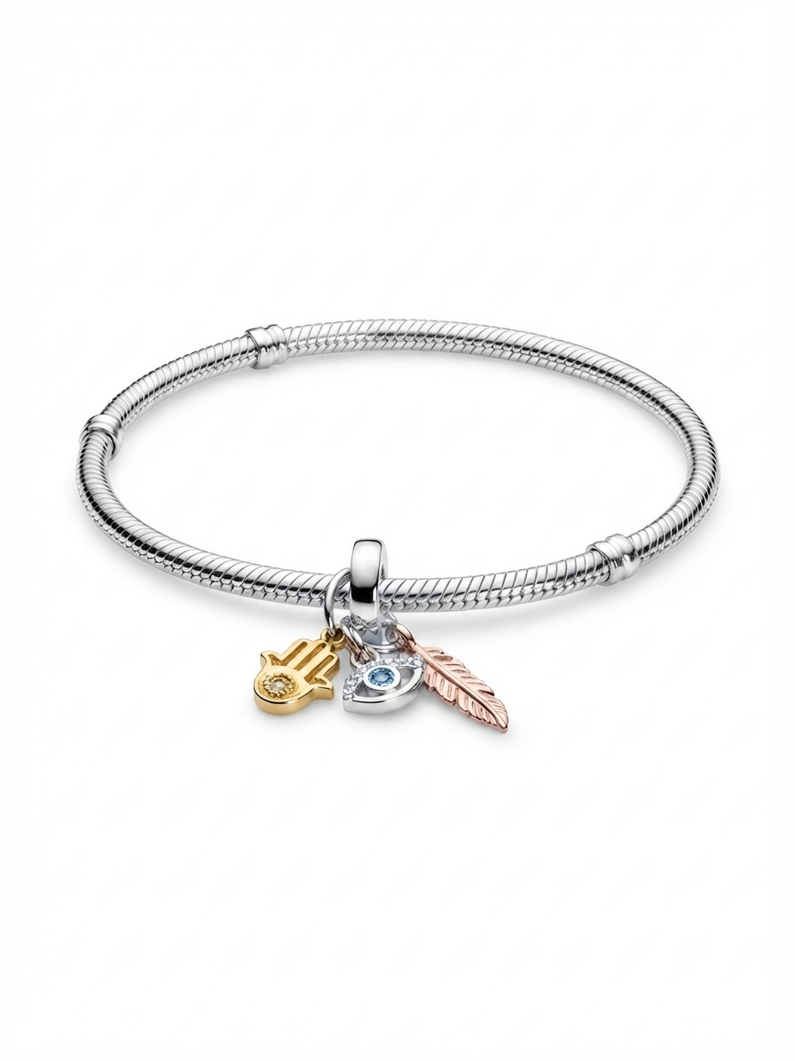 Kadın Şans Model Gümüş Charm 