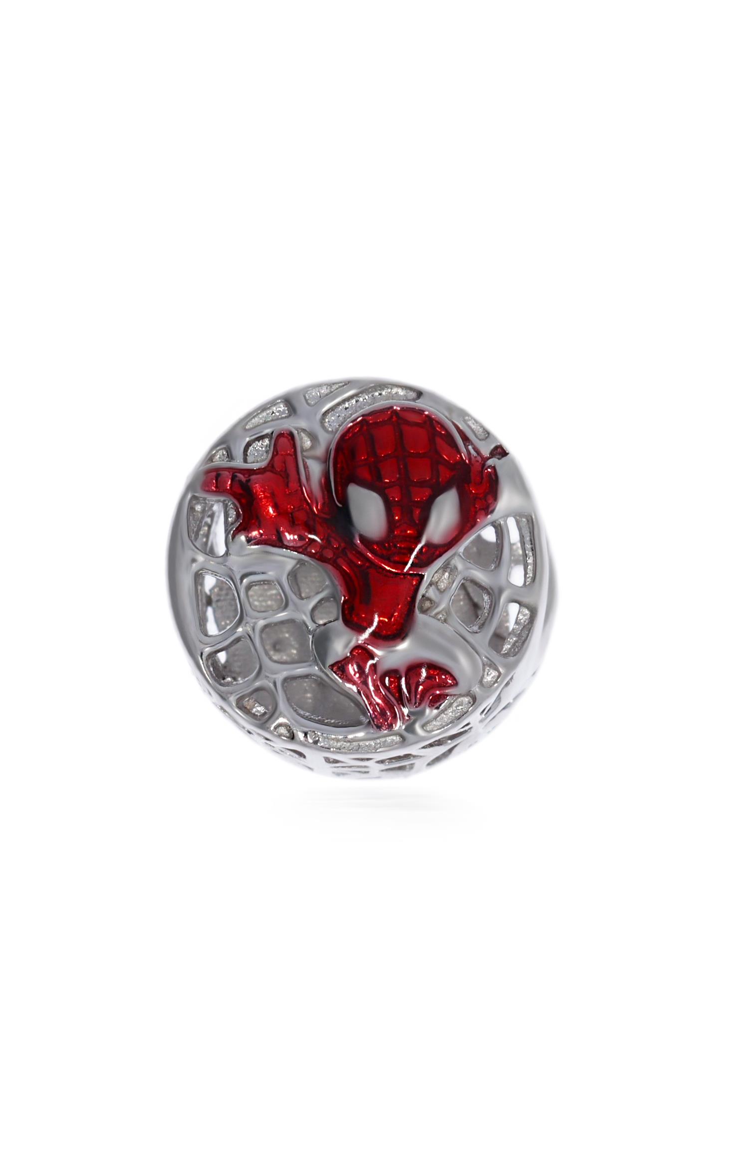 Kadın Spıderman Şehirde Temalı Gümüş Charm