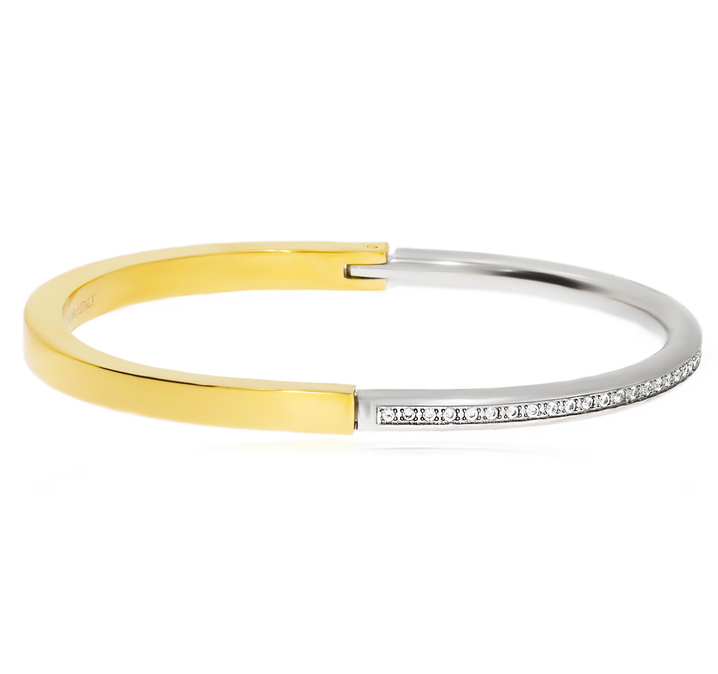 Kadın Taşlı Modern Çelik Bilezik