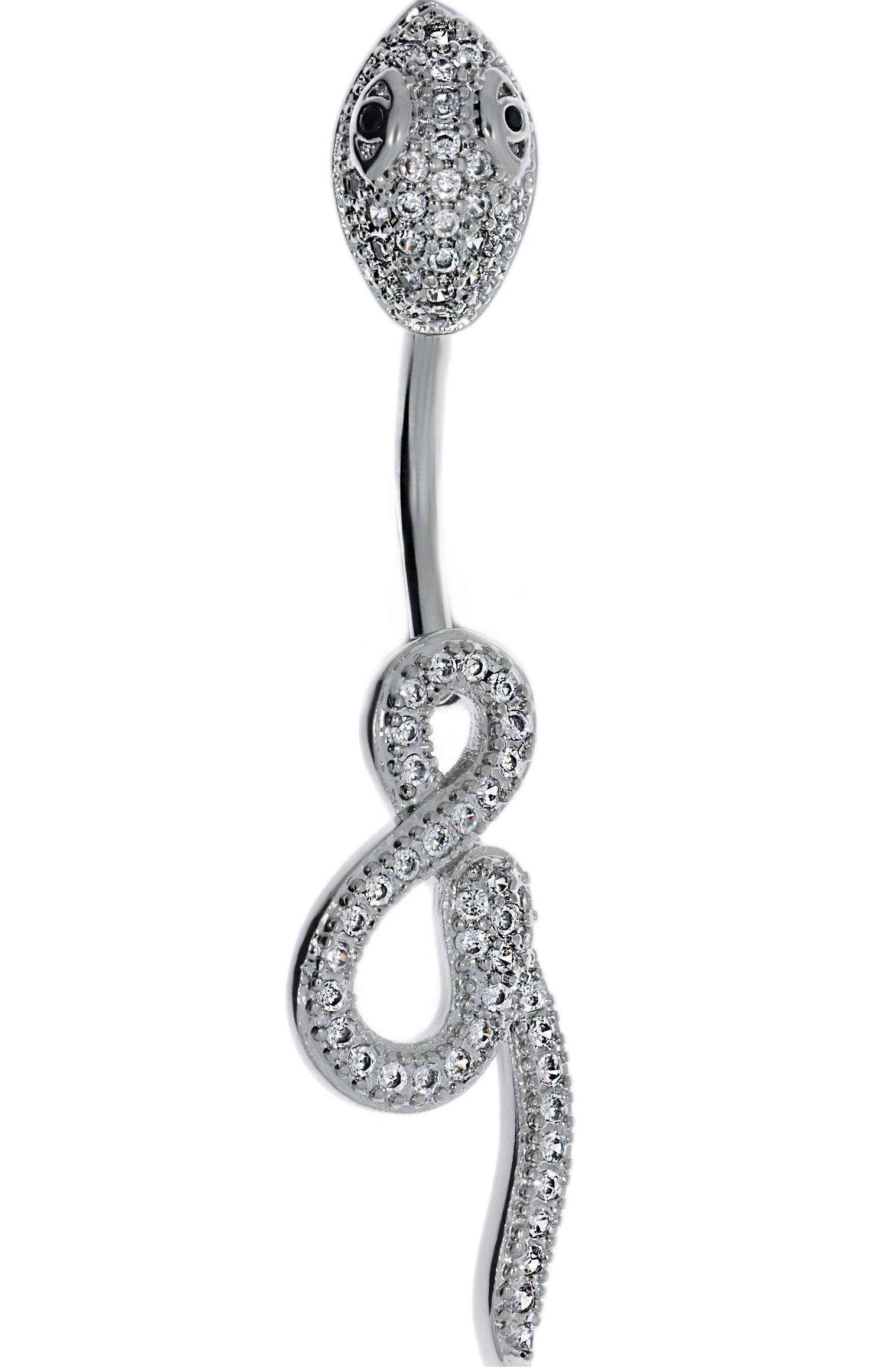 Kadın Yılan ve Sonsuzluk Model Çelik Piercing