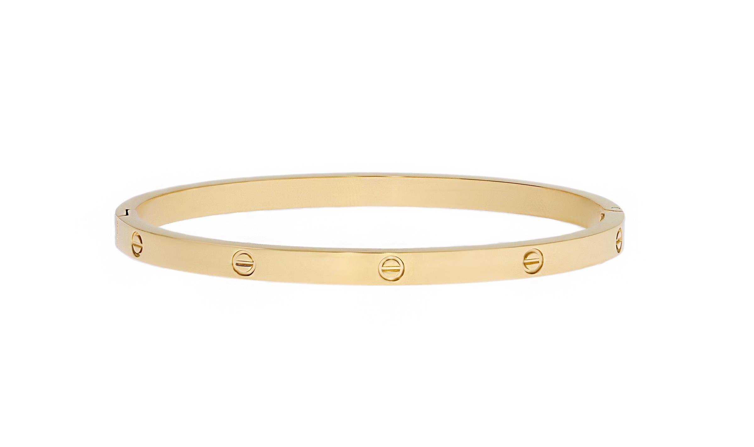 Unisex Şans Model Gold Renk Çelik Bilezik