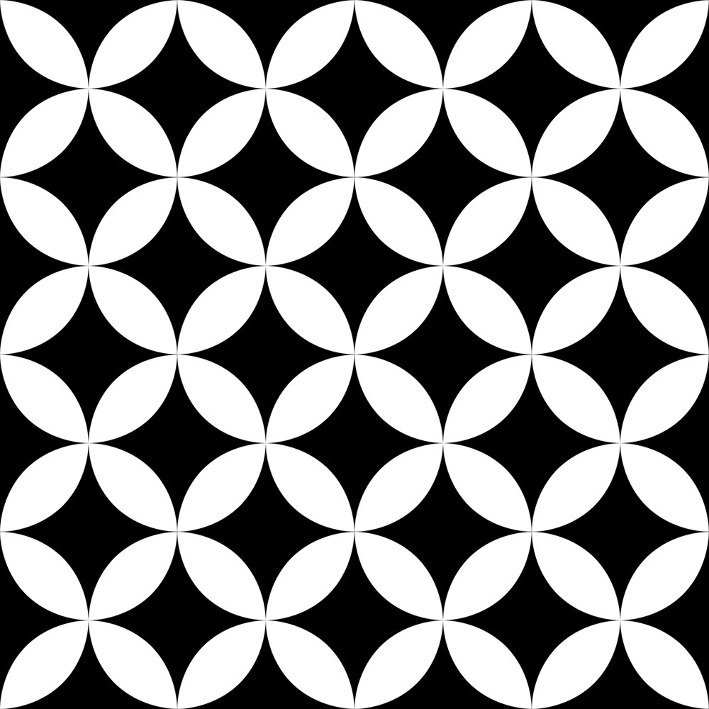  VitrA 15x15 Retromix Siyah Beyaz Daire Negatif Small Mat