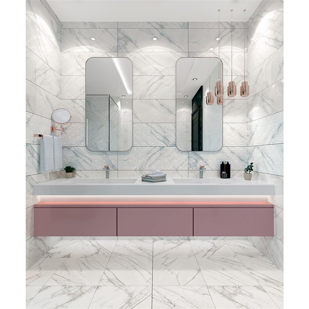 Bien 30x90 Vigo Beyaz Dekofon Duvar Seramiği (1 kutu=1.08 m² fiyatı)