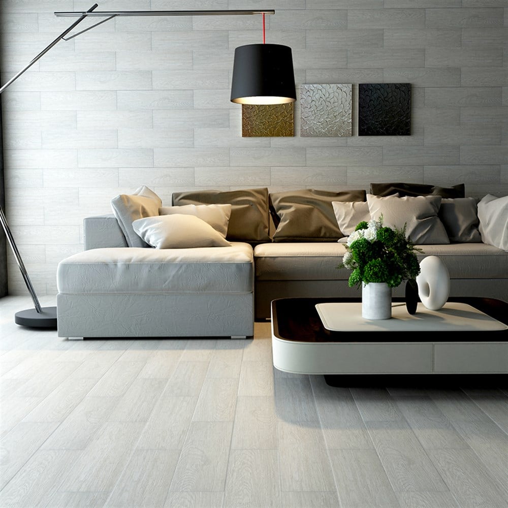 Bien Zigana Beyaz 15x60 cm Yer ve Duvar Seramiği (1 kutu=1.17 m² fiyatı)