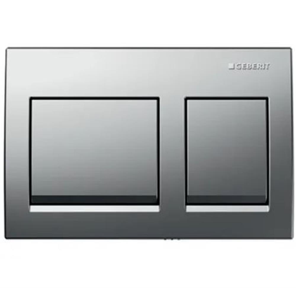 Geberit Alpha35 Kumanda Kapağı Çift Basmalı Mat Krom 115.045.46.5
