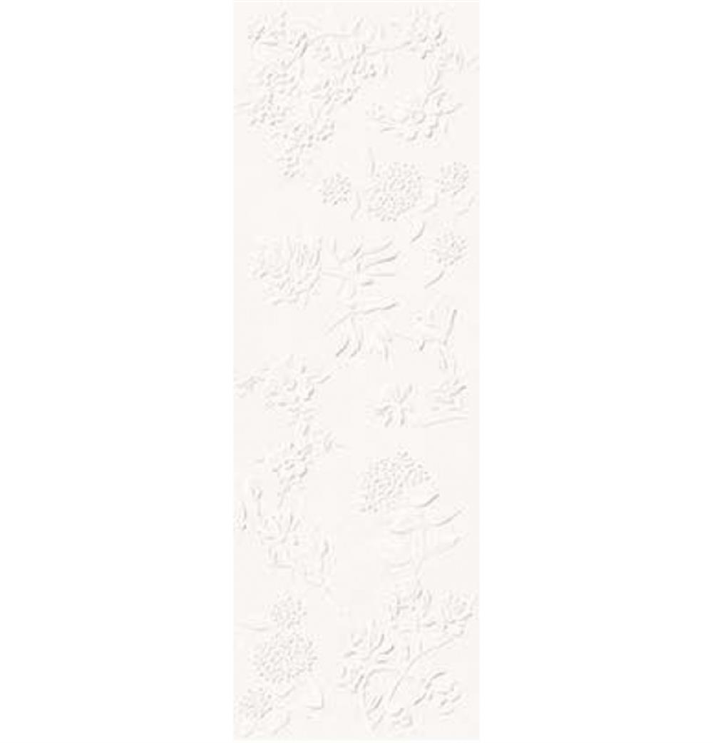 Villeroy & Boch 40x120 Jardin Beyaz Çiçek Dekor Mat Rec