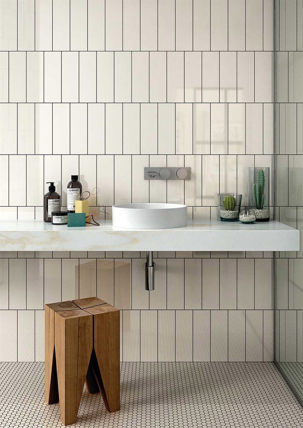 VitrA 10x30 Color RAL 0958010 Açık Vizon Parlak Duvar Seramiği