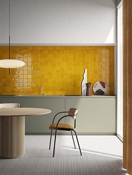 VitrA 10x10 Retromix Fon Amber Sarı Parlak Yer ve Duvar Seramiği - K94842380001VTE0