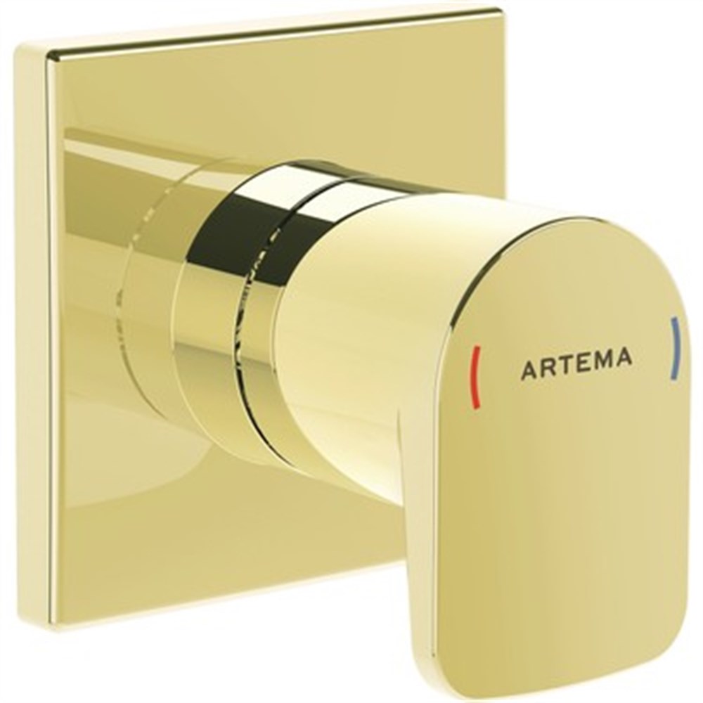 Artema Root Square Ankastre Stop Valf (Sıva Üstü Grubu), Altın  A4272923