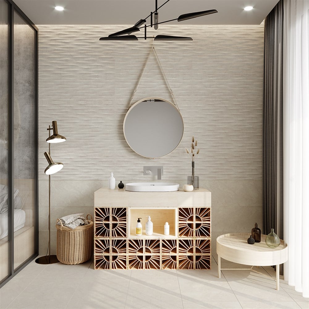 Bien 30x90 Wavy Bone Fon Duvar Seramiği (1 kutu=1.08 m² fiyatı)