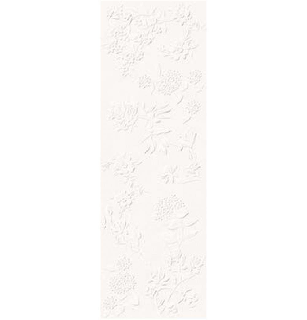 Villeroy & Boch 40x120 Jardin Beyaz Çiçek Dekor Mat Rec