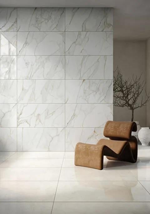 VitrA 60x120 Elegance Calacatta Gold Fon FLPR Parlak K956927FLPR
