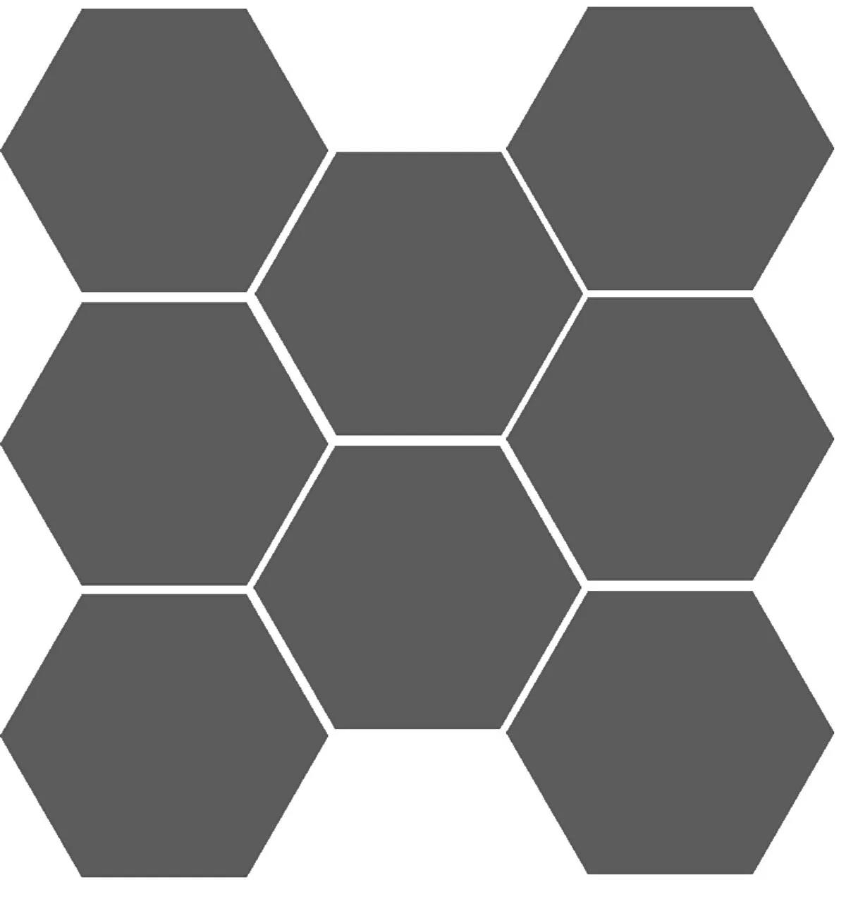 VitrA 8x9 Miniworx RAL 0005500 Antrasit Hexagon Mat (NF) K94760180001VTE0