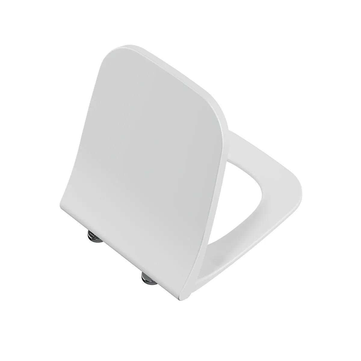 VitrA  Integra Square Klozet Kapağı Slim, Duroplast,Yavaş Kapanır,Beyaz 191-003-009