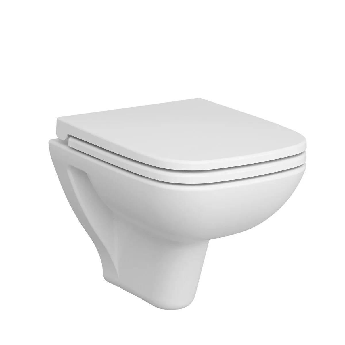 VitrA S20 Asma Klozet Kompakt, 48 cm Taharet Borulu, Beyaz 5505L003-0868