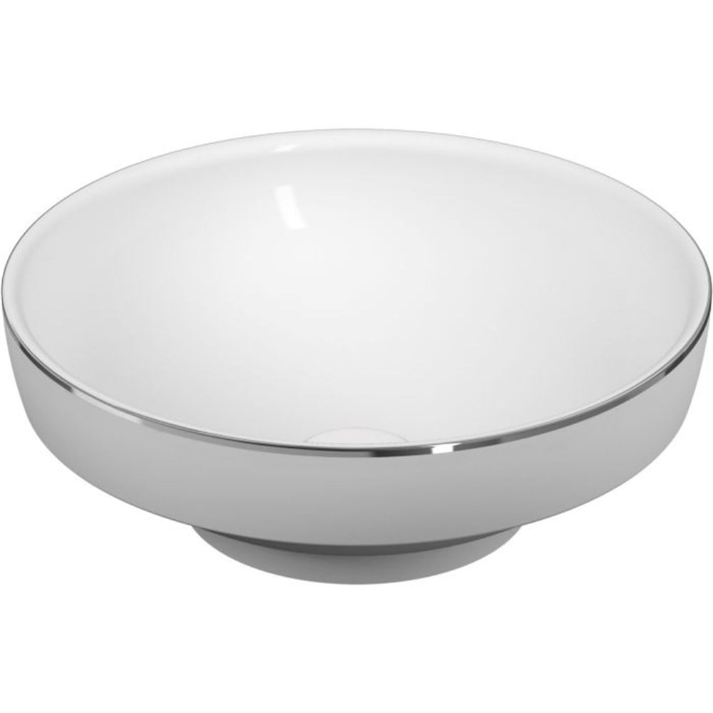 VitrA Water Jewels Çanak Lavabo Armatür Deliksiz 40 cm Beyaz Platin Çizgili  4334B071-2300