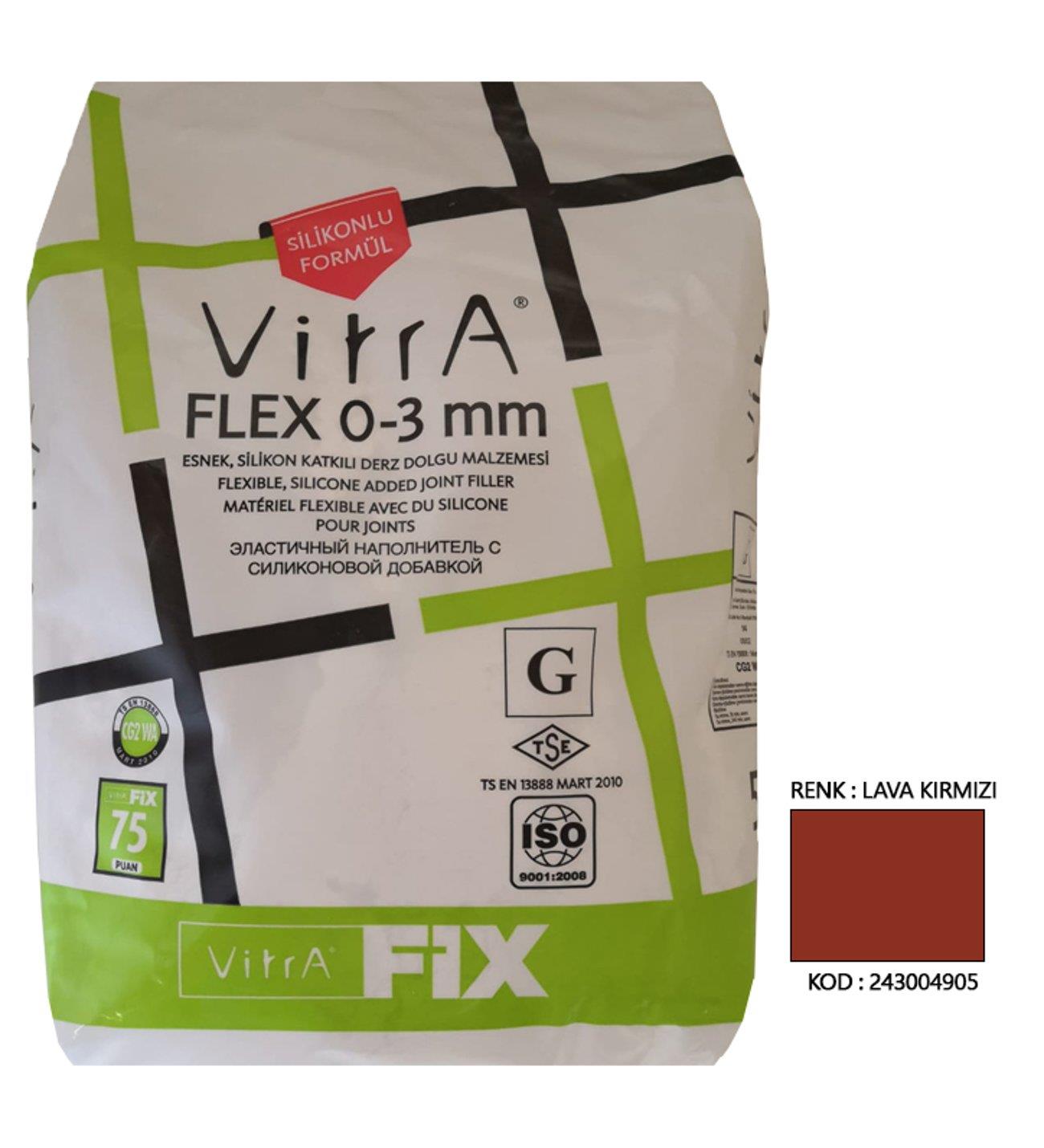 VITRAFIX FLEX 0-3MM  Lava Kırmızı Lava Red 5KG