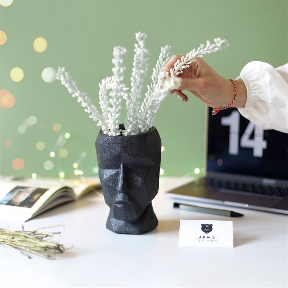 Köşeli yüz saksı