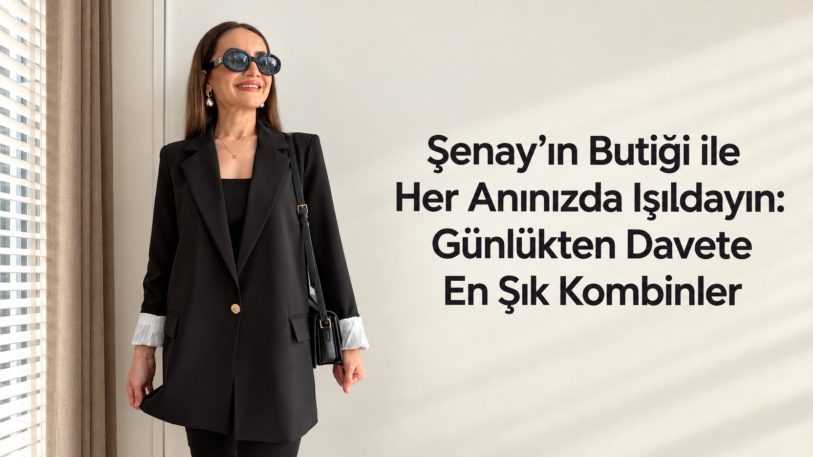 Siyah blazer ceket giyen kadın ve günlükten davete şık kombinler