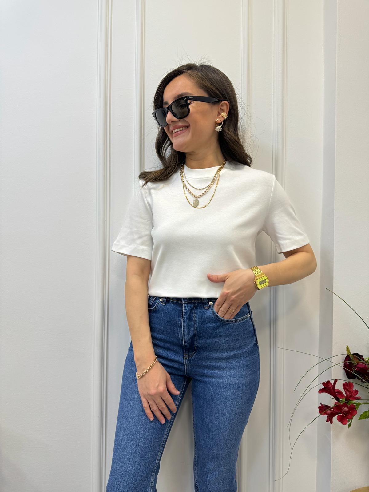 Beyaz Massimo Dutti Tişört