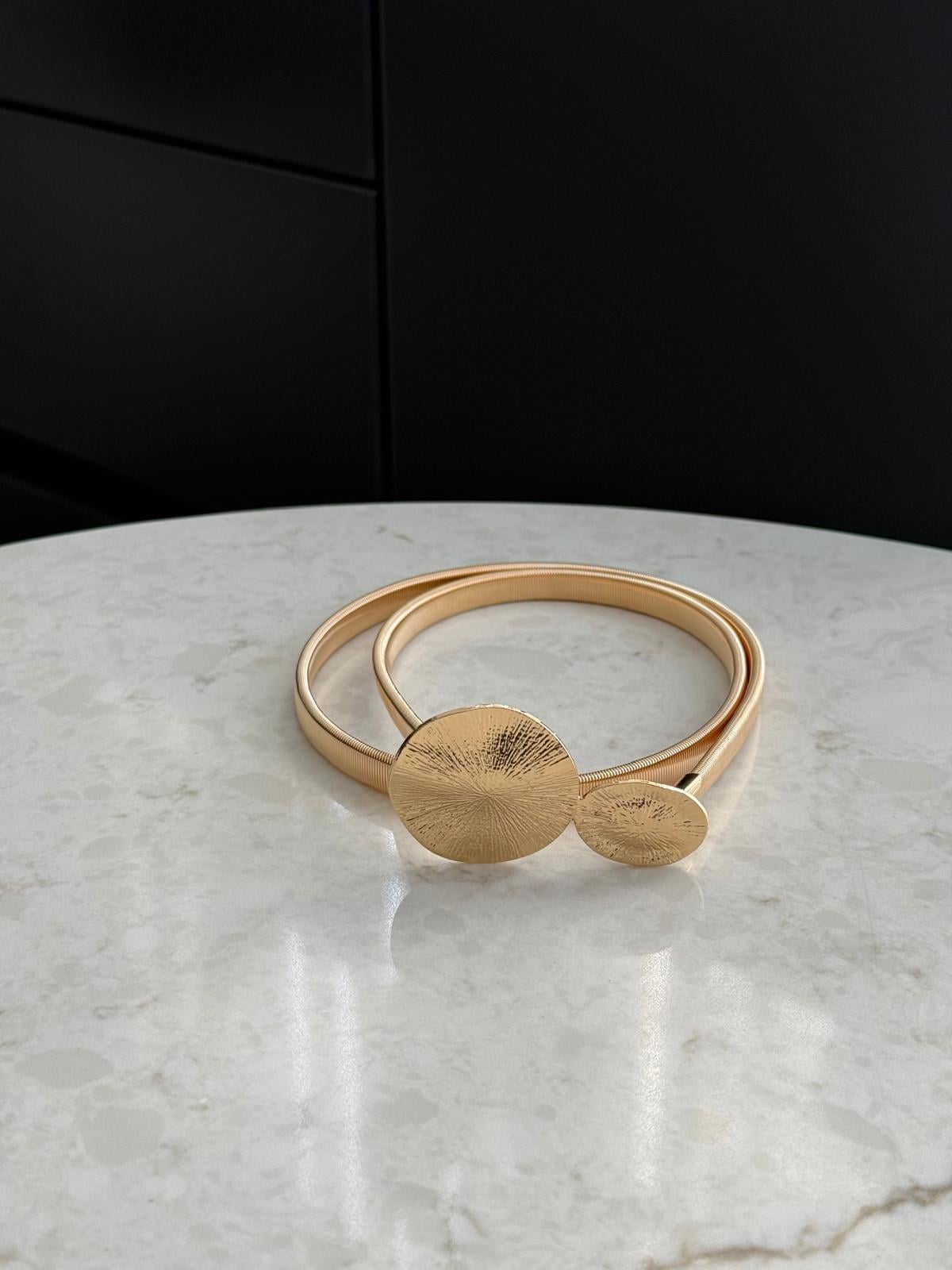 Gold Çift Halka Tokalı Yaylı Kemer SB53