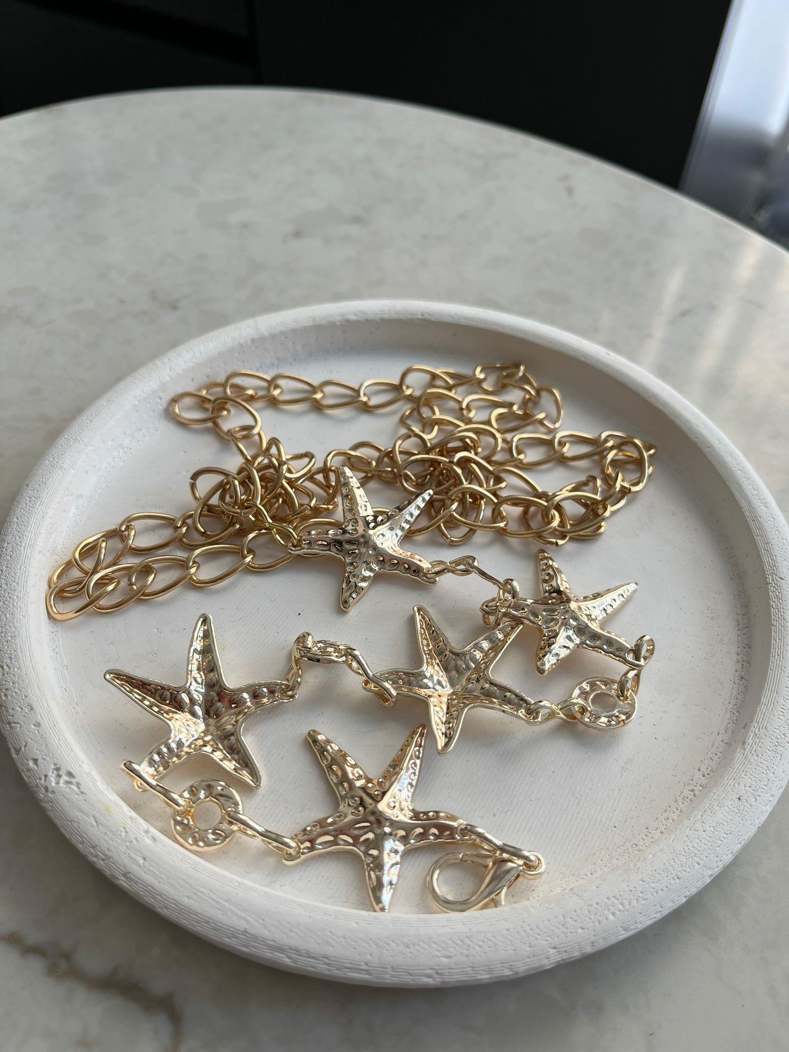 Gold Deniz Yıldızı Figürlü Zincir Kemer SB70