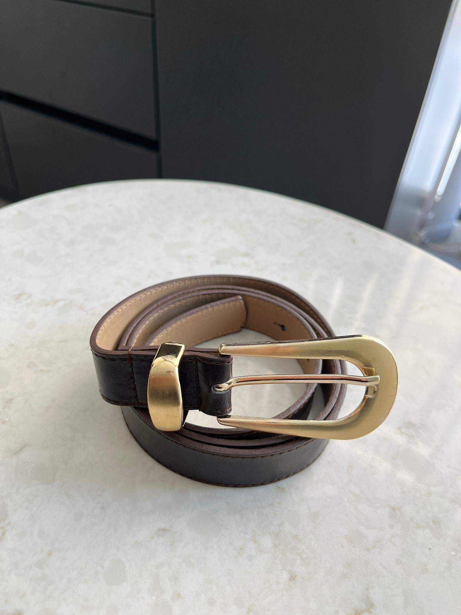 Koyu kahve Gold Tokalı Özel Seri Kemer SB60