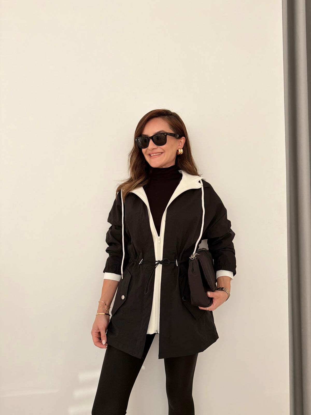 Siyah Garnili Oversize Mont 5902