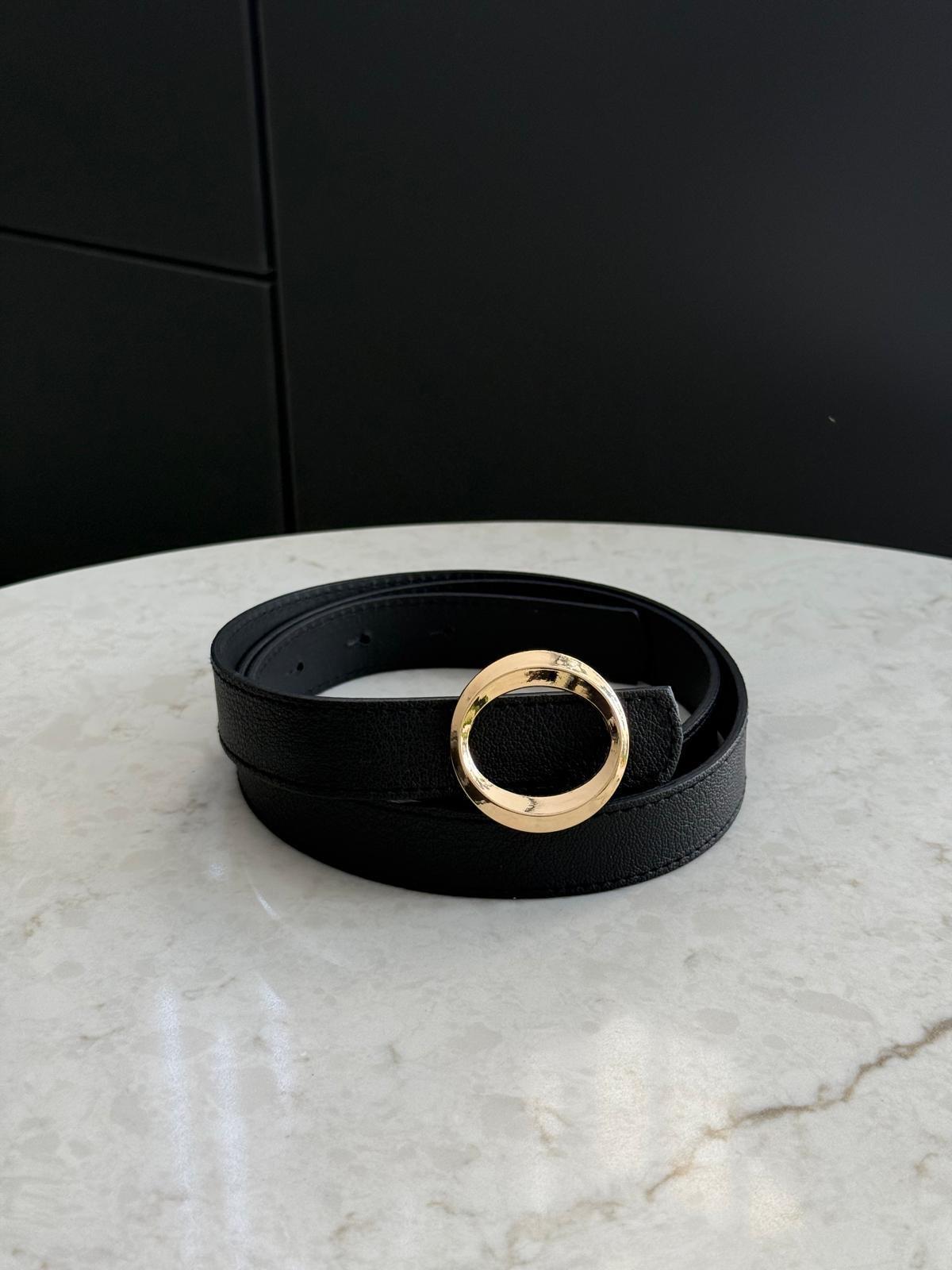 Siyah Gold Halka Tokalı Kemer SB42