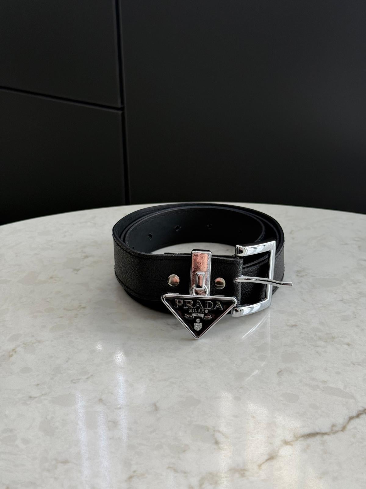 Siyah Gümüş Tokalı Marka Model Kemer SB40