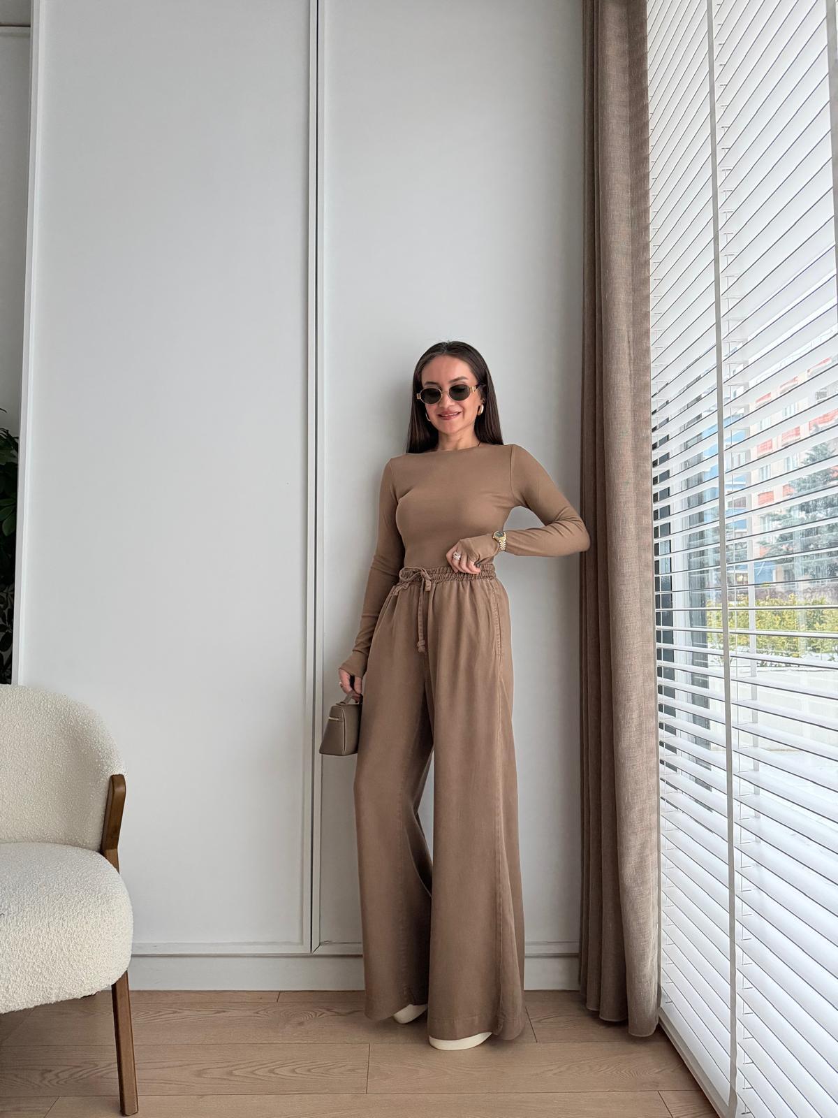 Vizon Bel Lastikli Palazzo Pantolon 7150