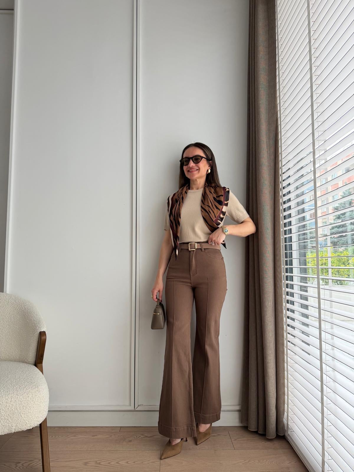 Vizon Çımalı Kemerli Jean 7163