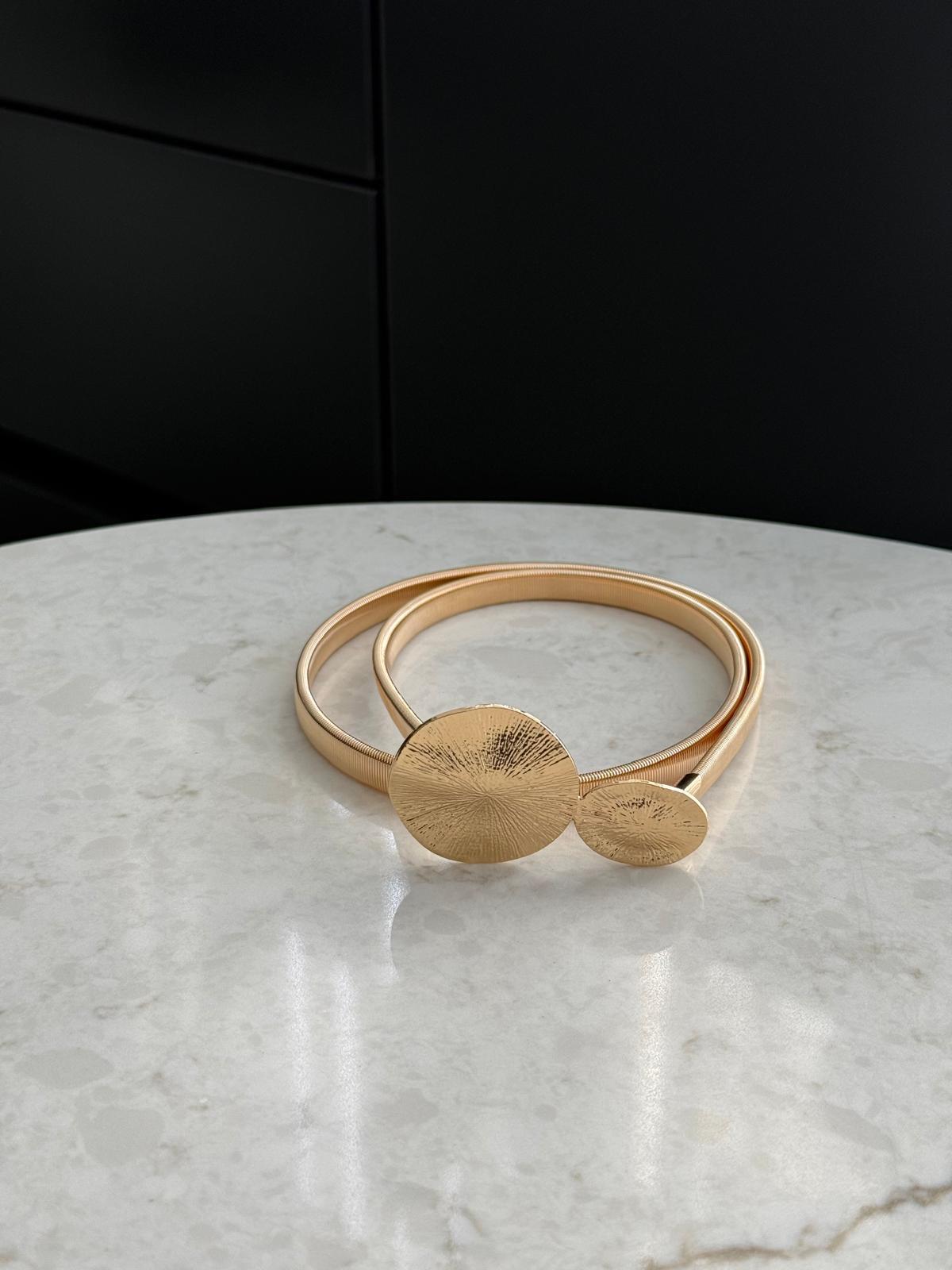 Gold Çift Halka Tokalı Yaylı Kemer SB53