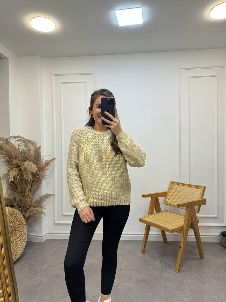 Gold Örme Bisiklet Yaka Kazak 4145