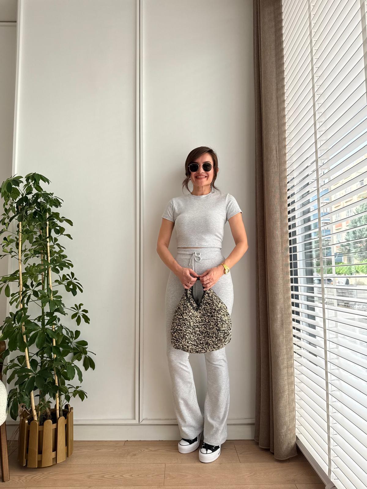 Gri Orjinal Marka Bluz Pantolon Takım 133