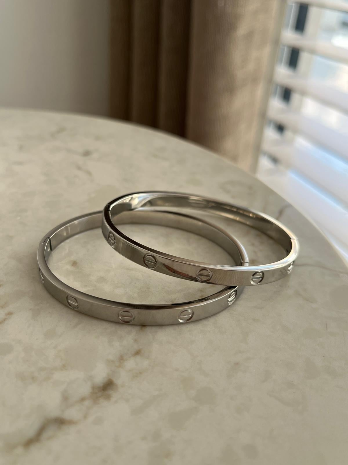 Gümüş Cartier Model Kelepçe ST12