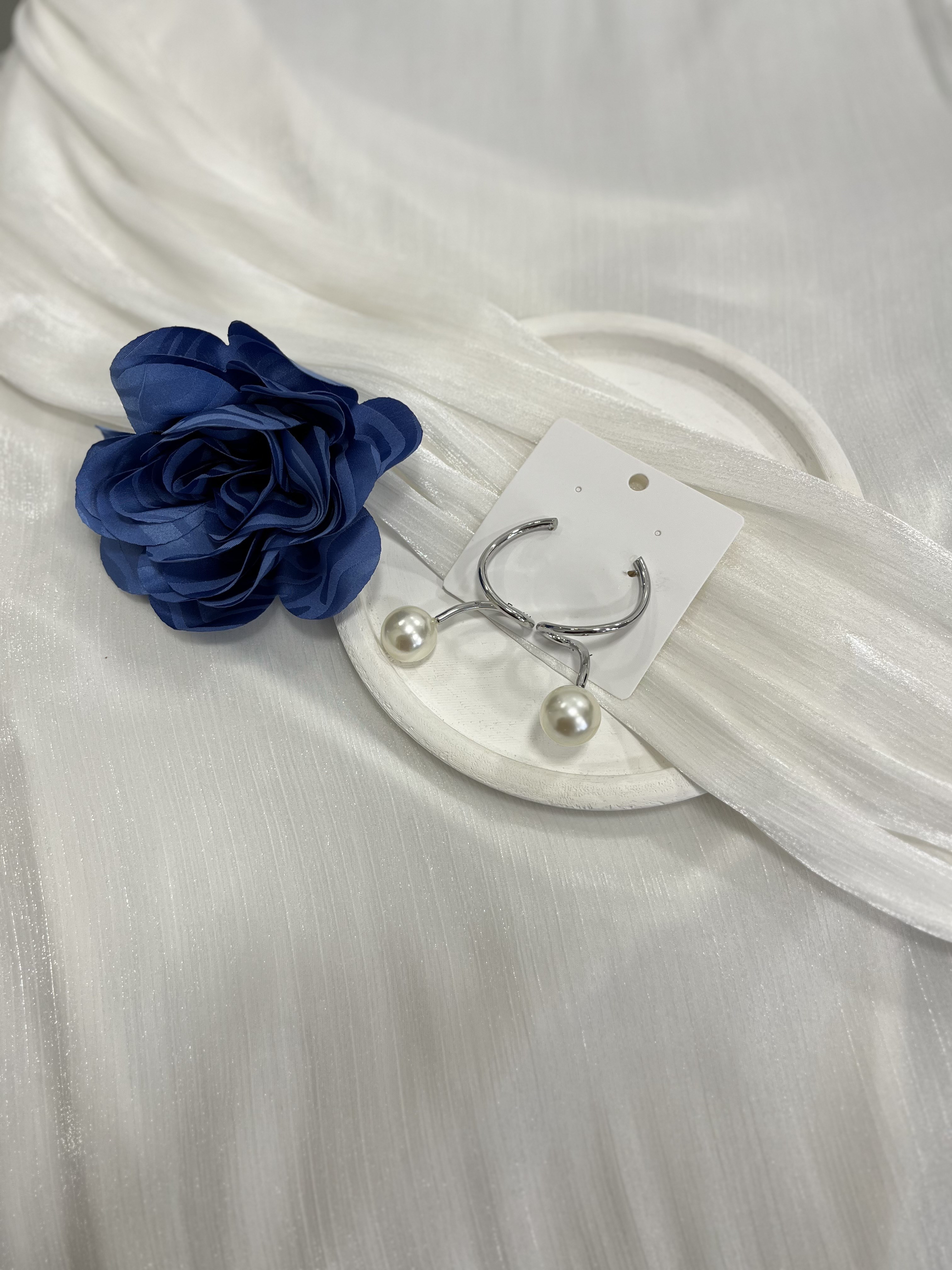 Gümüş Sallantılı İnci Küpe KP09