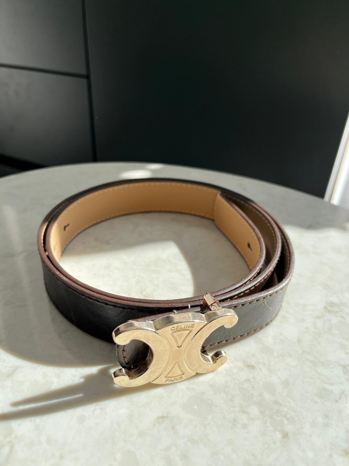 Koyu kahve Gold Celine Tokalı Kemer SB33