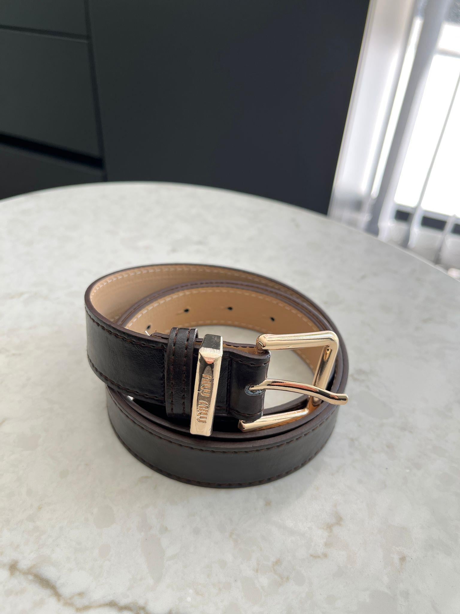 Koyu kahve Gold Tokalı Marka Detaylı Kemer SB58