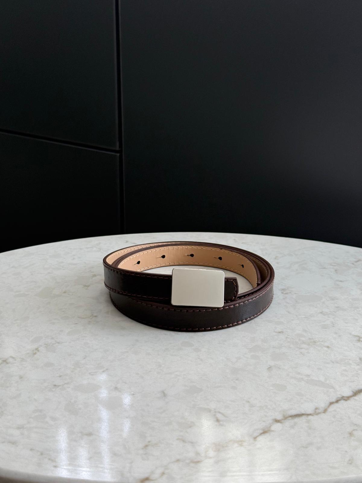 Koyu kahve Rose Gold Tokalı Kemer SB36