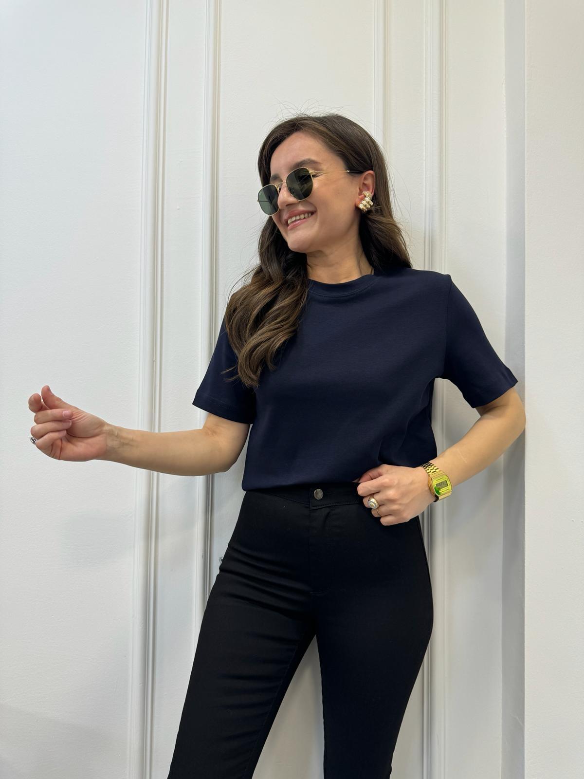 Lacivert Massimo Dutti Tişört