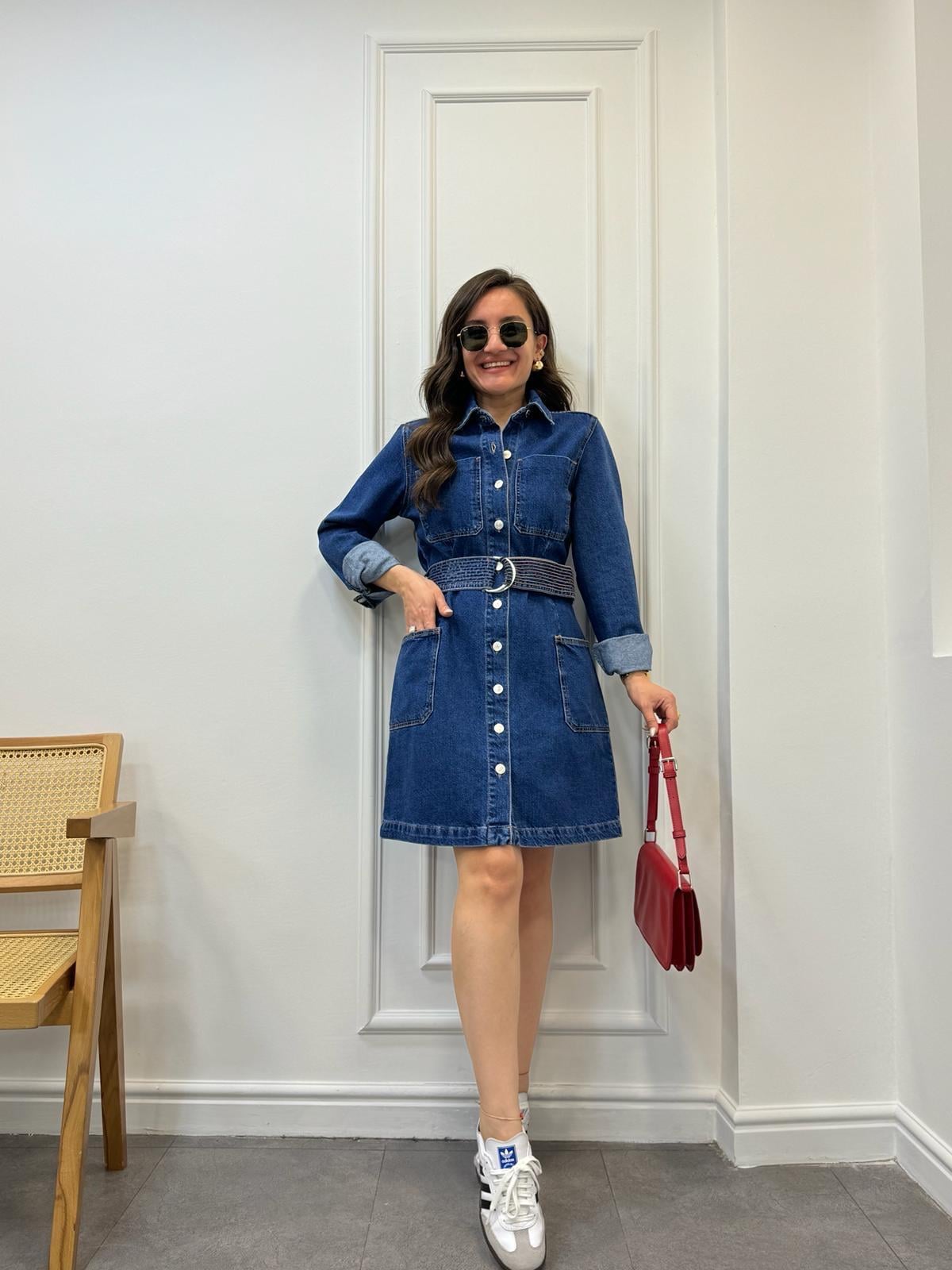 Mavi Premium Kalite Orijinal Marka Kot Elbise 1013