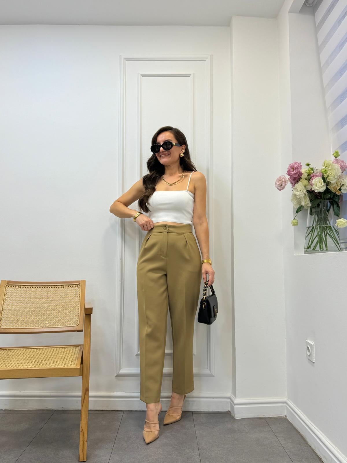 Olive Premıum Seri Cepli Kumaş Pantolon 50947