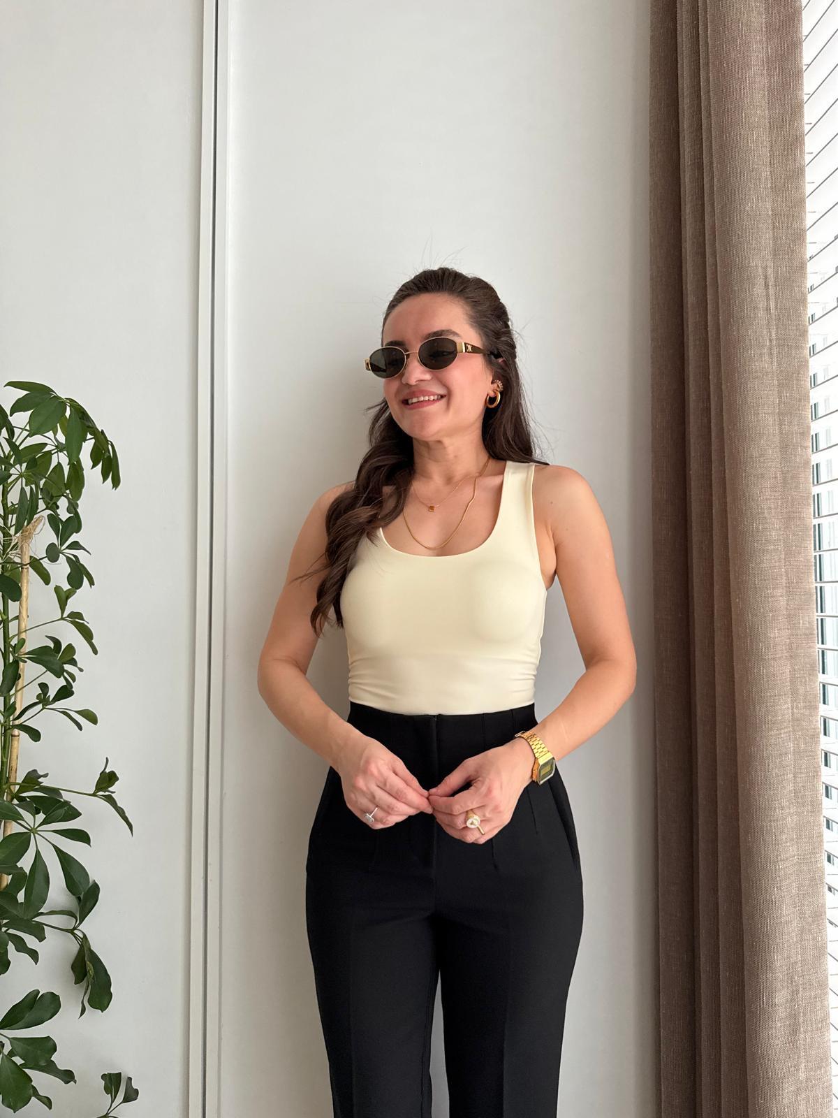 Sarı Lüx Kalite U Yaka Atlet 015