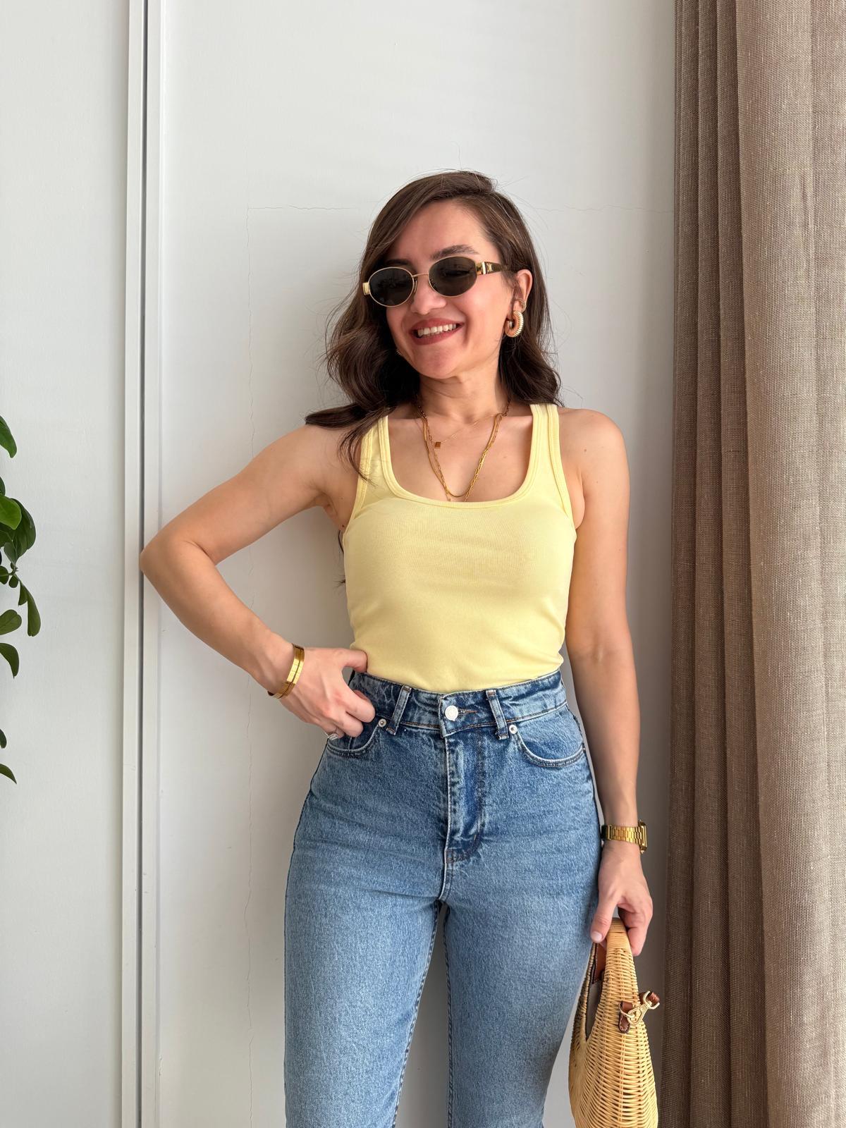 Sarı U Yaka Uzun Atlet 16845