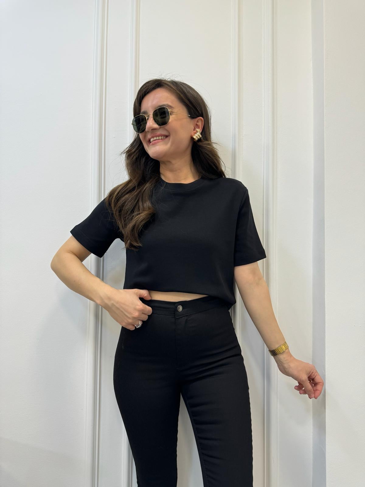Siyah Massimo Dutti Tişört