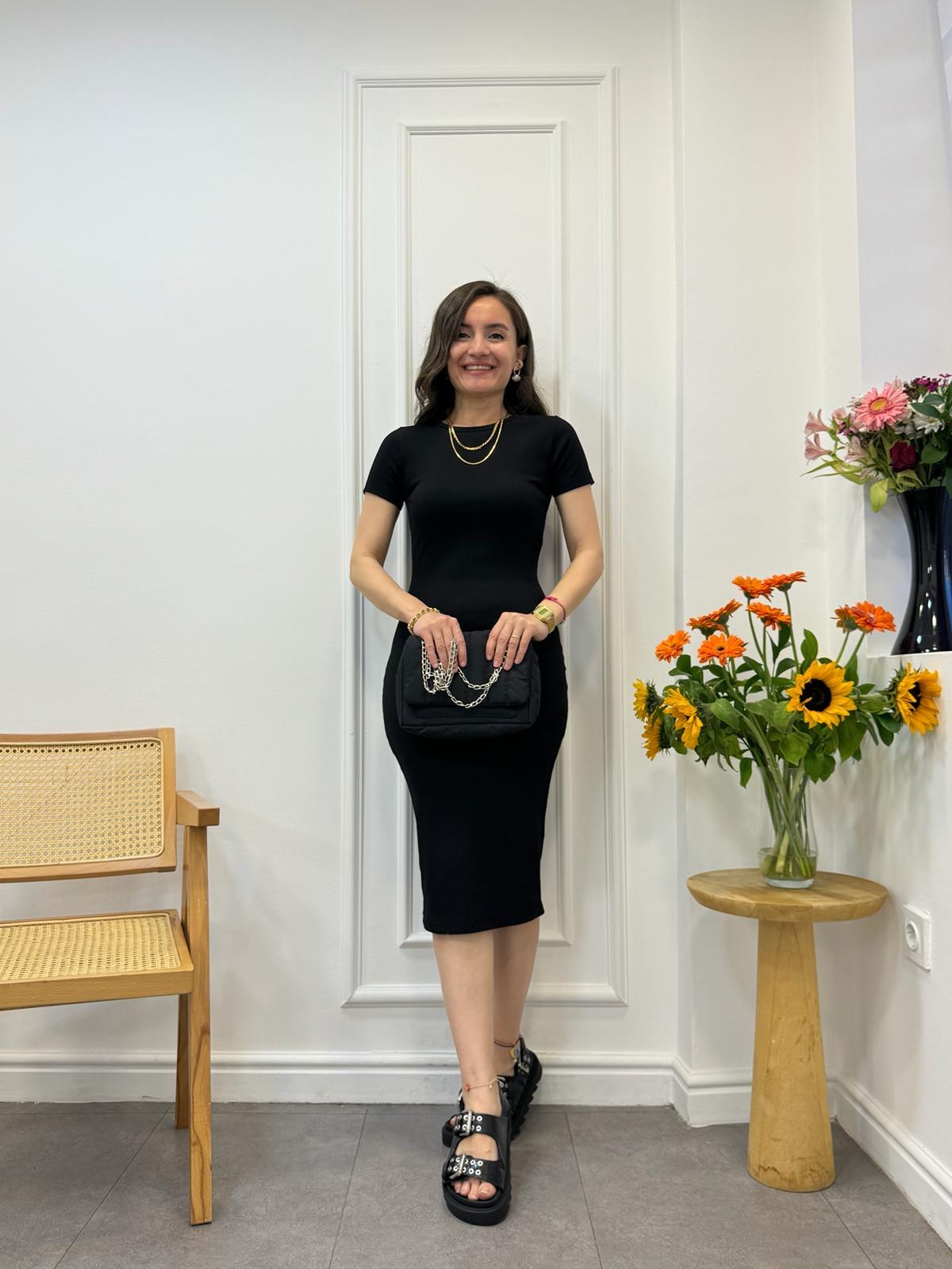 Siyah Orijinal Marka Kaşkorse Elbise 155